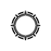 Ornate Circular Frame, Gothic Revival, Minimalist vector