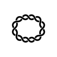 Intertwined Infinity Minimalist Circular Emblem vector