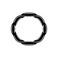 Twisted Ribbon Frame, Minimalist vector