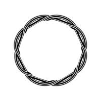 Intricate Woven Circle, Minimalist, Blank Space vector