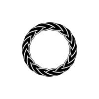 Intricate Woven Circle, Minimalist, Symbolic Loop vector