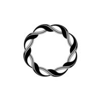 Abstract Woven Circle, Minimalist, Serene Composition, Minimalism vector