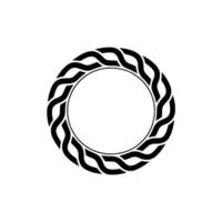 Abstract Spiral Emblem, Minimalist, Circular Motif - Pattern vector