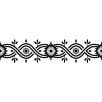 Intricate Floral Border, Vintage, Decorative Element - Swirl vector