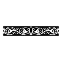 Intricate Black Floral Border, Vintage - Formal vector
