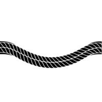 Minimalist Rope Curve, Modern Element vector