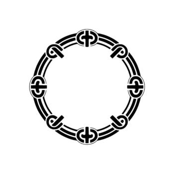 Geometric Celtic Circle, Minimalist, Circular Motif - Pattern vector