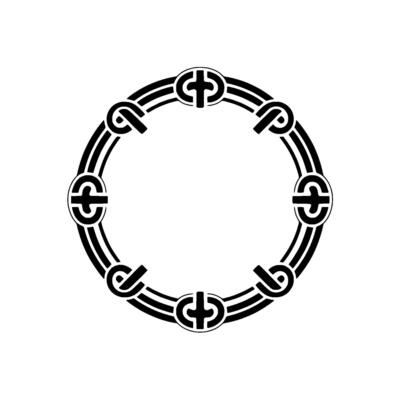 Geometric Celtic Circle, Minimalist, Circular Motif - Pattern