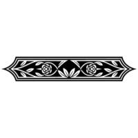 Elegant Floral Border, Vintage Element, alternate version 187 vector