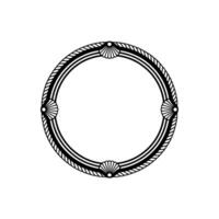 Art Deco Circle Frame, Elegant Ornamentation, Vintage - Pattern vector