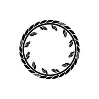 Elegant Wreath Border, Minimalist , Botanical Illustration vector