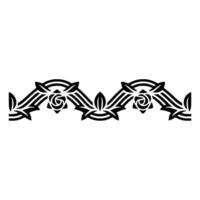 Stylized Celtic Rose Border, Vintage Ornamentation vector