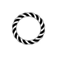 Minimalist Rope Circle, Elegant Element vector