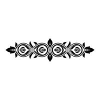 Elegant Floral Border, Vintage, Decorative Element, - Symmetrical, Foliage vector