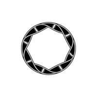 Interwoven Circle, Geometric Emblem, Minimalist vector