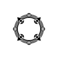 Oceanic Celtic Frame Intricate Shell and Knot vector