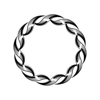 Abstract Spiral Frame, Minimalist, Circular Motif, Pattern vector