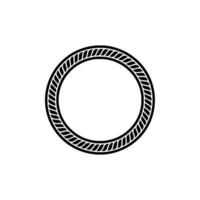 Minimalist Rope Circle, Modern Element, Texture vector