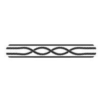 Intertwined Rope Border, Minimalist, Linear vector