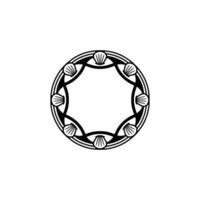 Oceanic Circle Stylized Seashell Motif, Minimalist - Shells vector