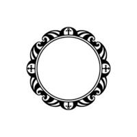 Ornate Circular Frame, Ancient Symbolism, Mystical Border vector