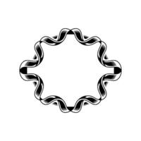 Intricate Ribbon Frame, Vintage Style, Circular vector