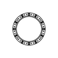 Stylized Circular Ornament, Minimalist - Pattern vector