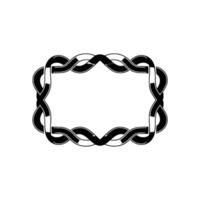 Intricate Celtic Frame, Metallic Texture, Elegant Border vector