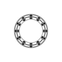 Circular Celtic Ornament, Minimalist , Symbolic Border vector