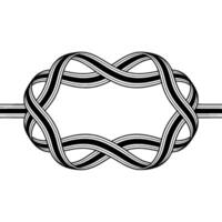 Abstract Knot Frame, Minimalist , Circular Harmony vector