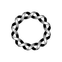 Intricate Ribbon Loop, Elegant Circular vector