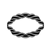 Geometric Rope Frame, Minimalist, Circle vector