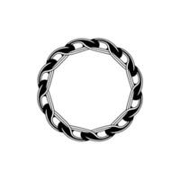 Intertwined Chain Circle, Minimalist vector