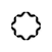 Abstract Ribbon Frame, Minimalist , Circular Motif, Pattern vector