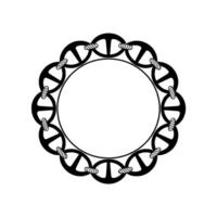 Nautical Chain Border, Minimalist , Circular Motif vector