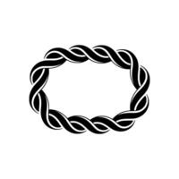 Intertwined Spiral, Minimalist Emblem, Circular Motif vector