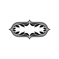 Elegant Vintage Ornament, Decorative Border Element, Symmetrical vector