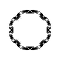 Geometric Tribal Ring, Minimalist , Circular Motif, Outline vector