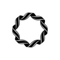 Elegant Spiral Ribbon Frame, Minimalist vector
