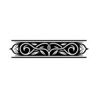 Elegant Botanical Border, Vintage Element, alternate version 69 vector