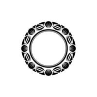 Geometric Circle Ornament, Minimalist - Frame vector