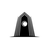 Minimalist Archway with Crescent Moon - Symbolic Emblem vector