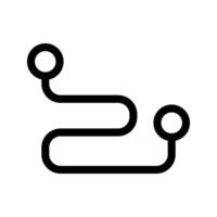 Illustration of Pinned Path Line Icon vector