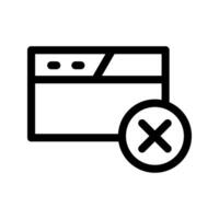 Illustration of Cancel Line Icon vector