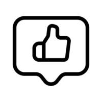 Illustration of Like Line Icon vector