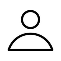 Profile icon, line art, illustration vector