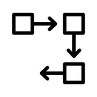 Process icon, line art, illustration vector