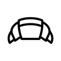 Illustration of Croisant Line Icon vector