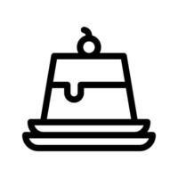 Illustration of Pudding Line Icon vector