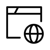 Illustration of Website - Line Icon vector